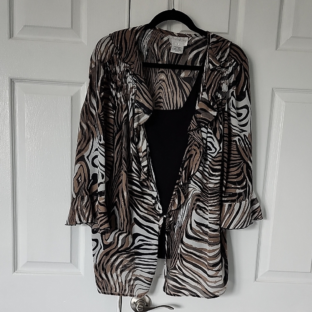 Pride & Joy Zebra Top with Detachable Tank Top